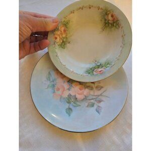 VTG 1970 Jyoto Japan Sm Plate Bowl Mismatched Set "Malbee" Rose Pattern